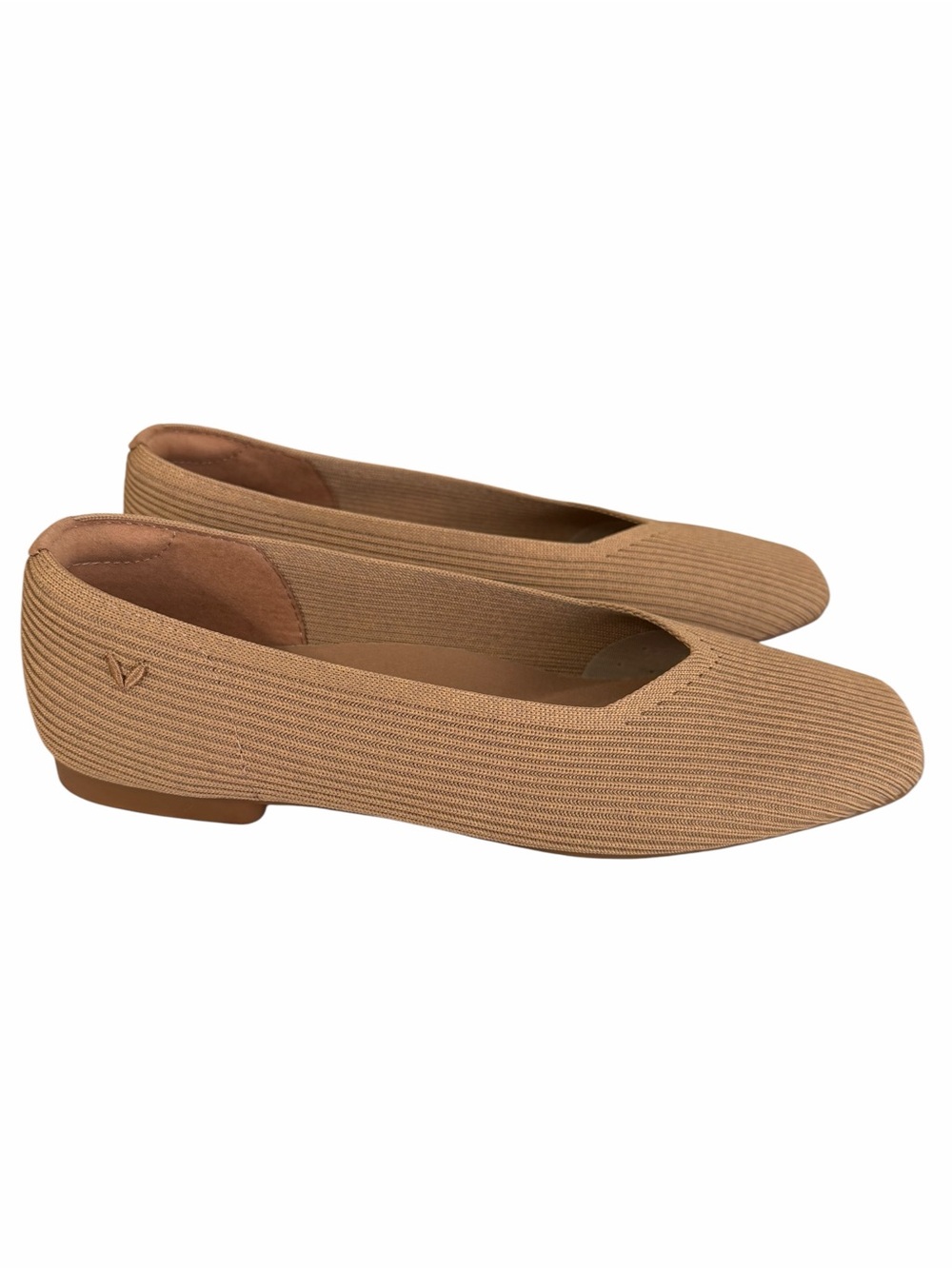 VIVAIA Margot 2.0 Square-Toe Flats Tan Sz 39 8US - Picture 2 of 8